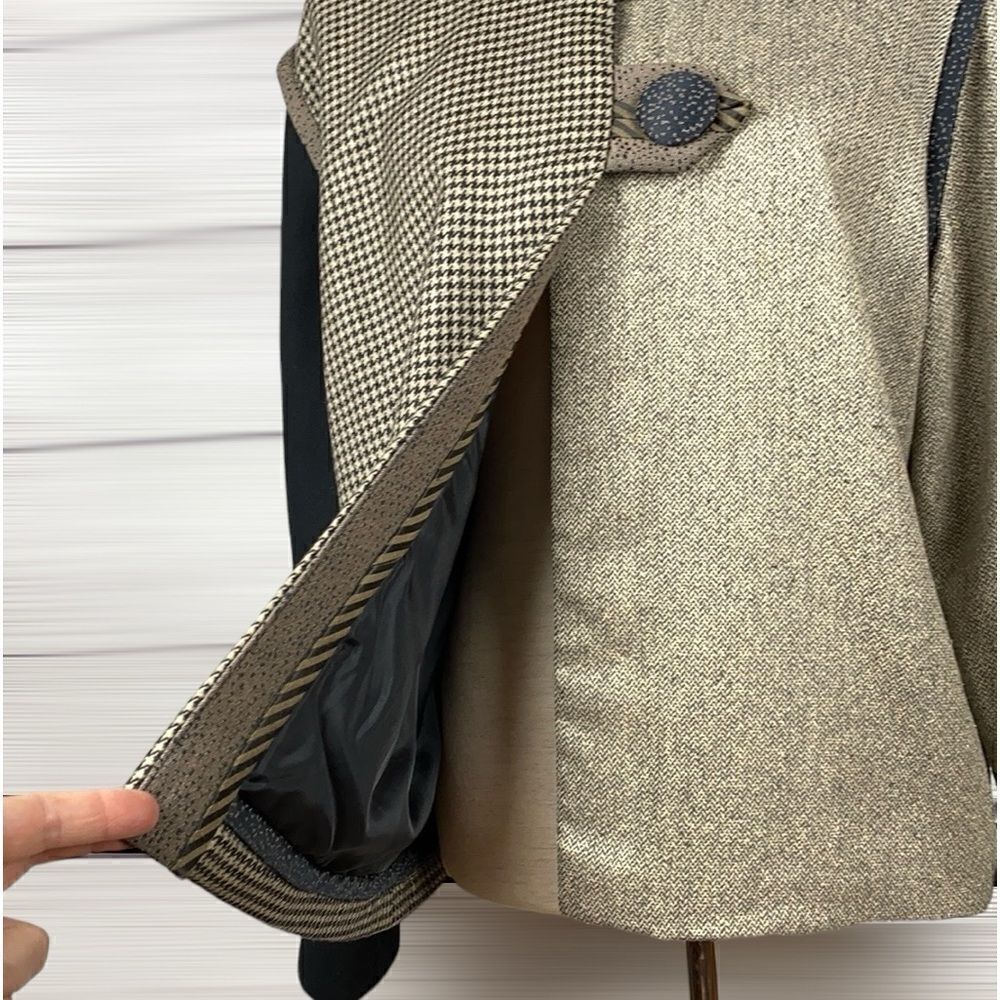 Patchwork Colorblock Jacket Handmade by Markie Roe Designs Boxy Style size M - Picture 6 of 15
